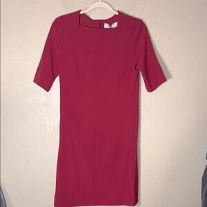 Mm Lafleur The Emily 2.0 dress in rhubarb 
Wonder Tex fabric size 4. NWT.